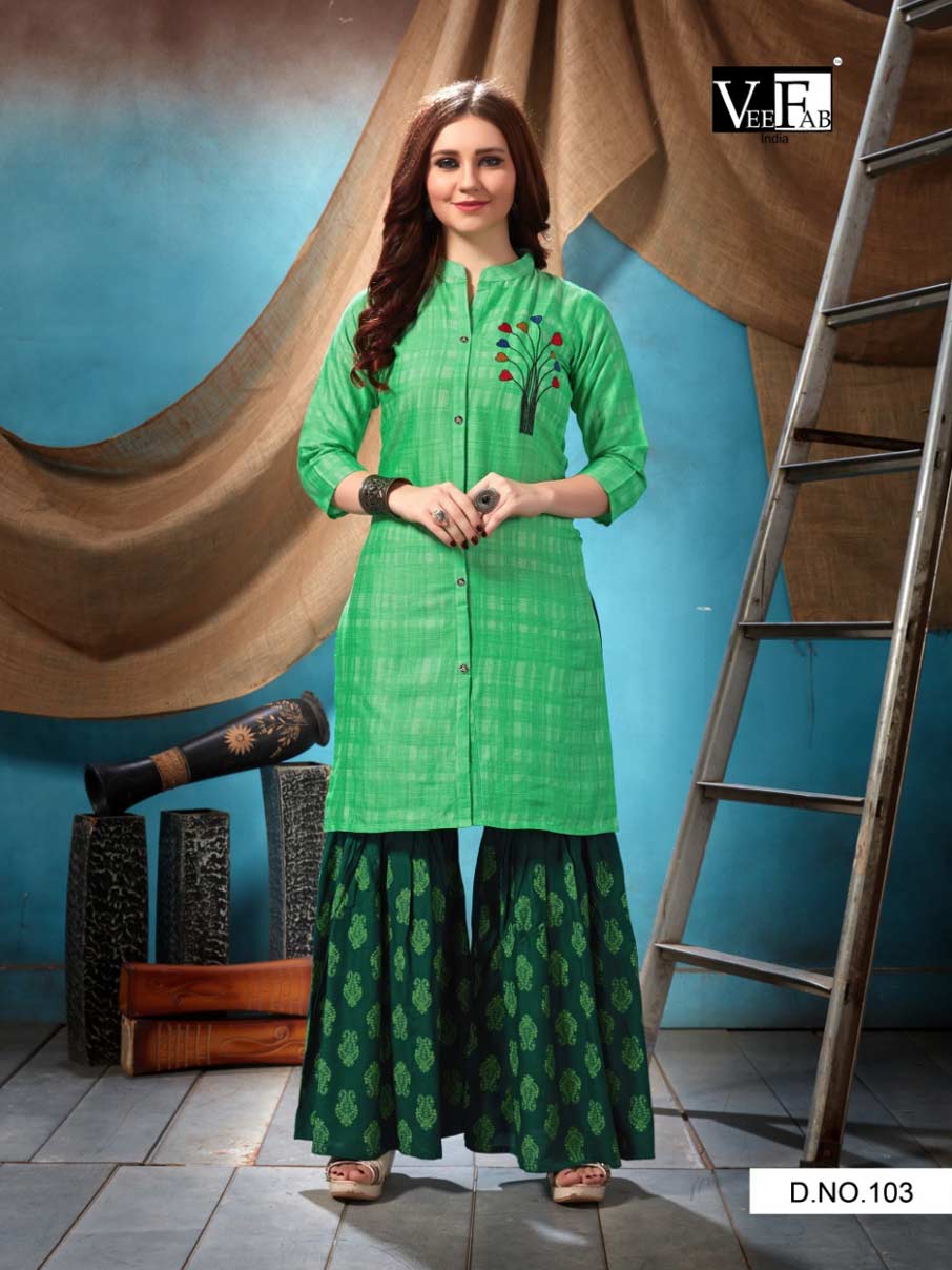 Style In Cotton Satin Kurti Clothing Set Style In Cotton Satin Kurti Clothing Set